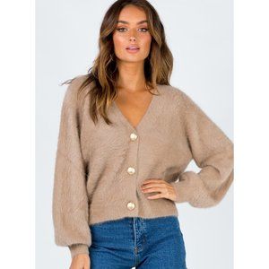 Princess Polly Merlo Cardigan Beige